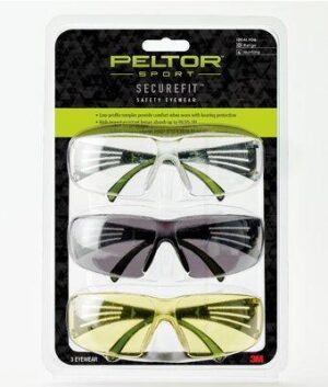 3M Peltor Sport SecureFit 400 Shooting Glasses Multiple Colors 3/ct