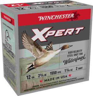 Winchester Xpert High-Velocity Steel Shotshells 12 ga 2-3/4" 1-1/16 oz 1550 fps #2 25/ct